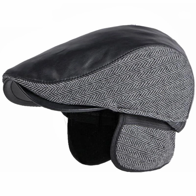 Bristol Herringbone Earflaps Flat Cap