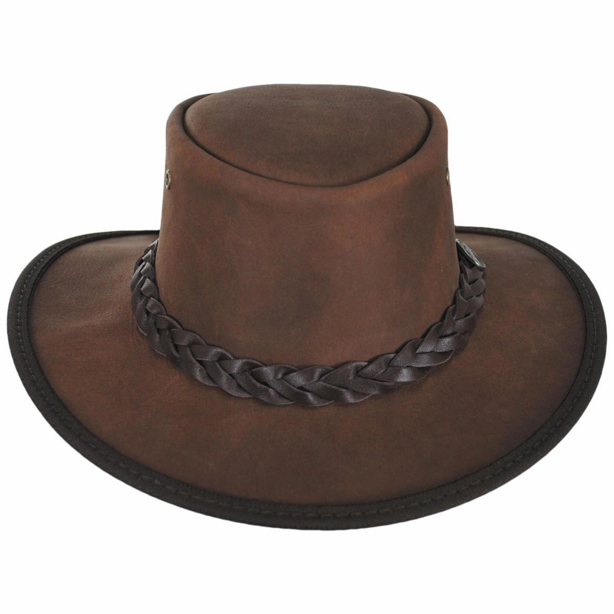 Bronco Cattle Leather Foldaway Drover Hat