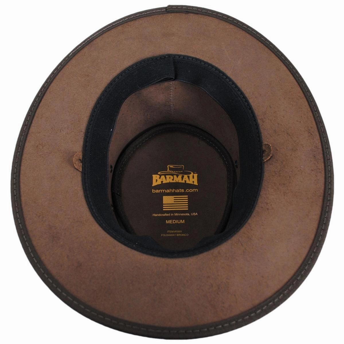Bronco Cattle Leather Foldaway Drover Hat