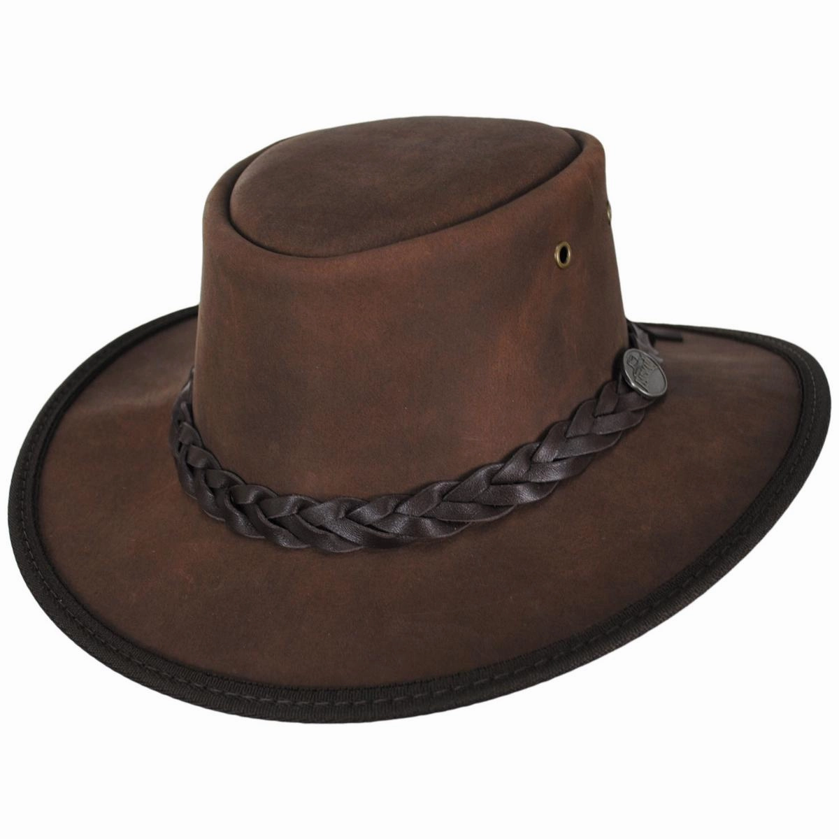 Bronco Cattle Leather Foldaway Drover Hat