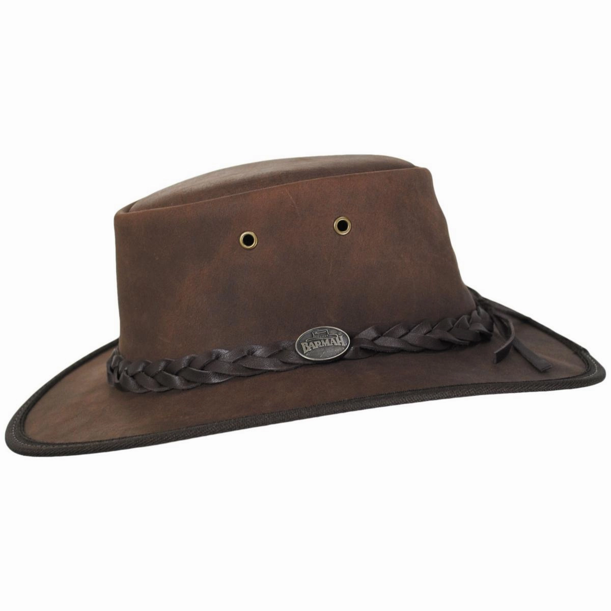 Bronco Cattle Leather Foldaway Drover Hat