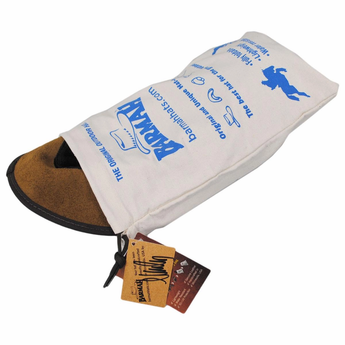 Bronco Cattle Leather Foldaway Drover Hat