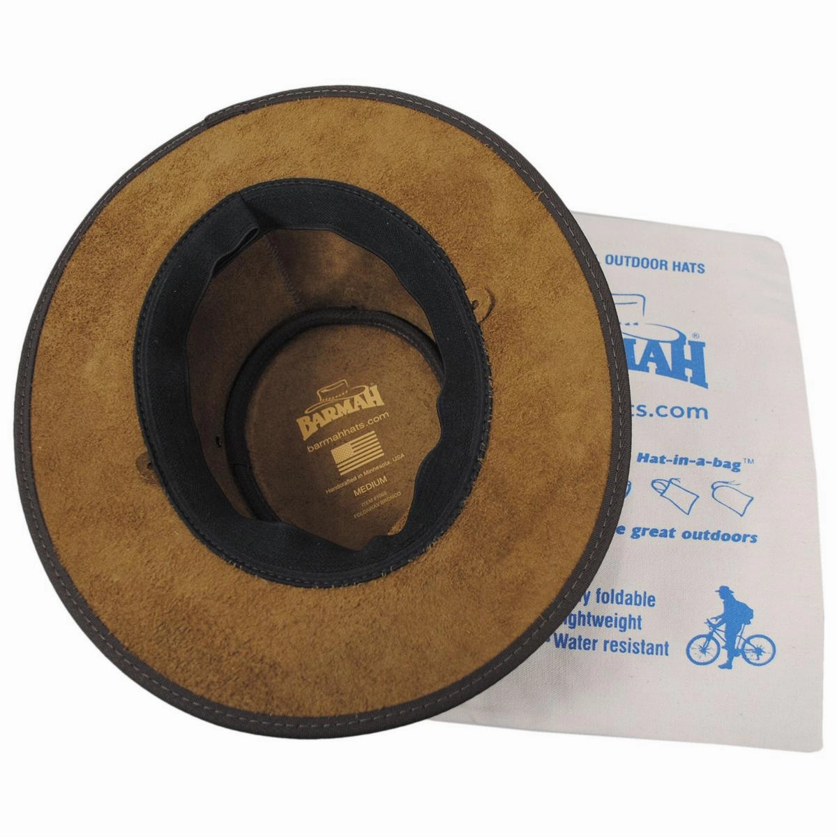 Bronco Cattle Leather Foldaway Drover Hat