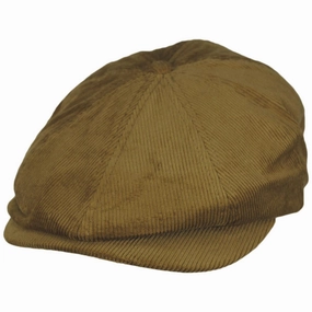 Brood Corduroy Newsboy Cap - Antelope