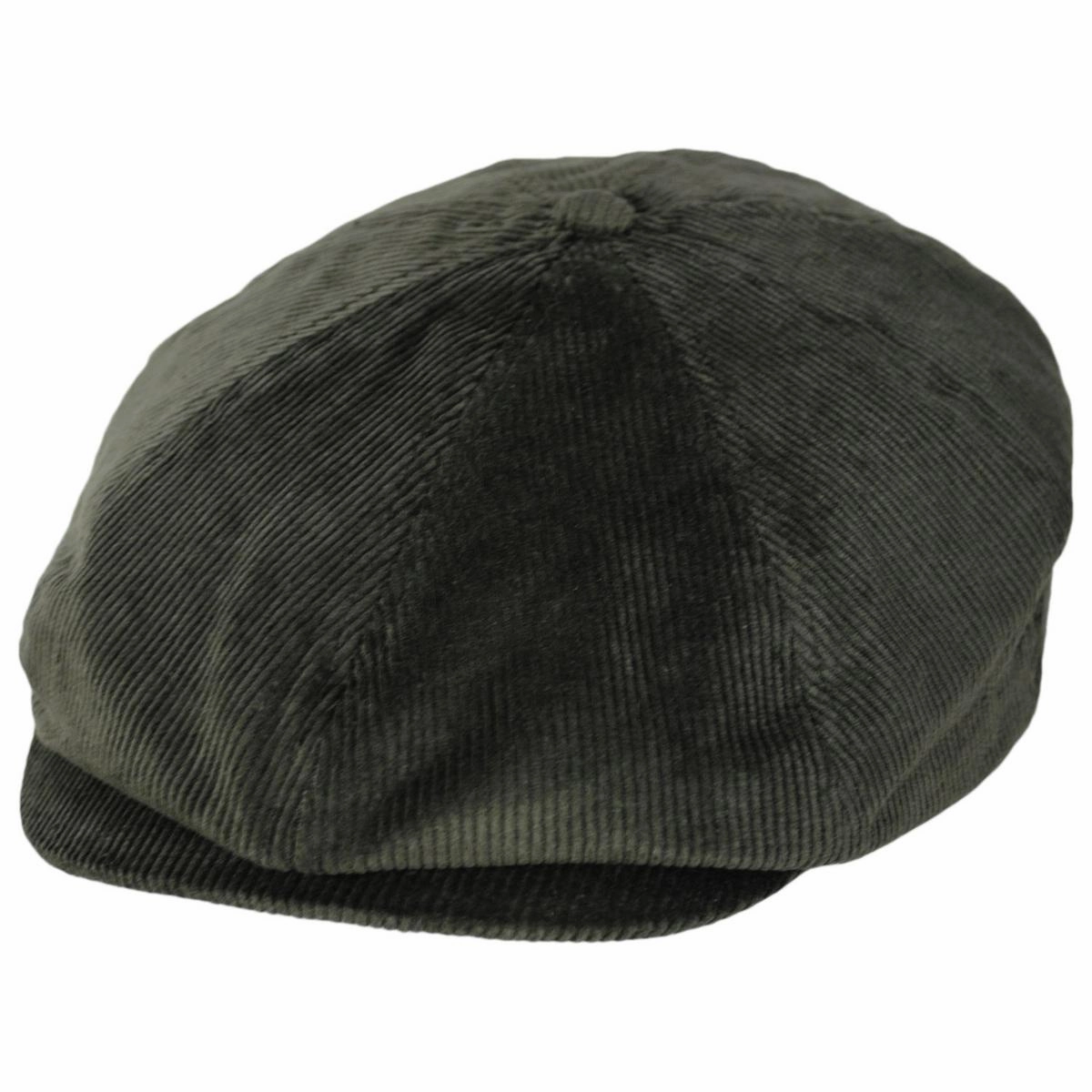 Brood Corduroy Newsboy Cap - Moss Green