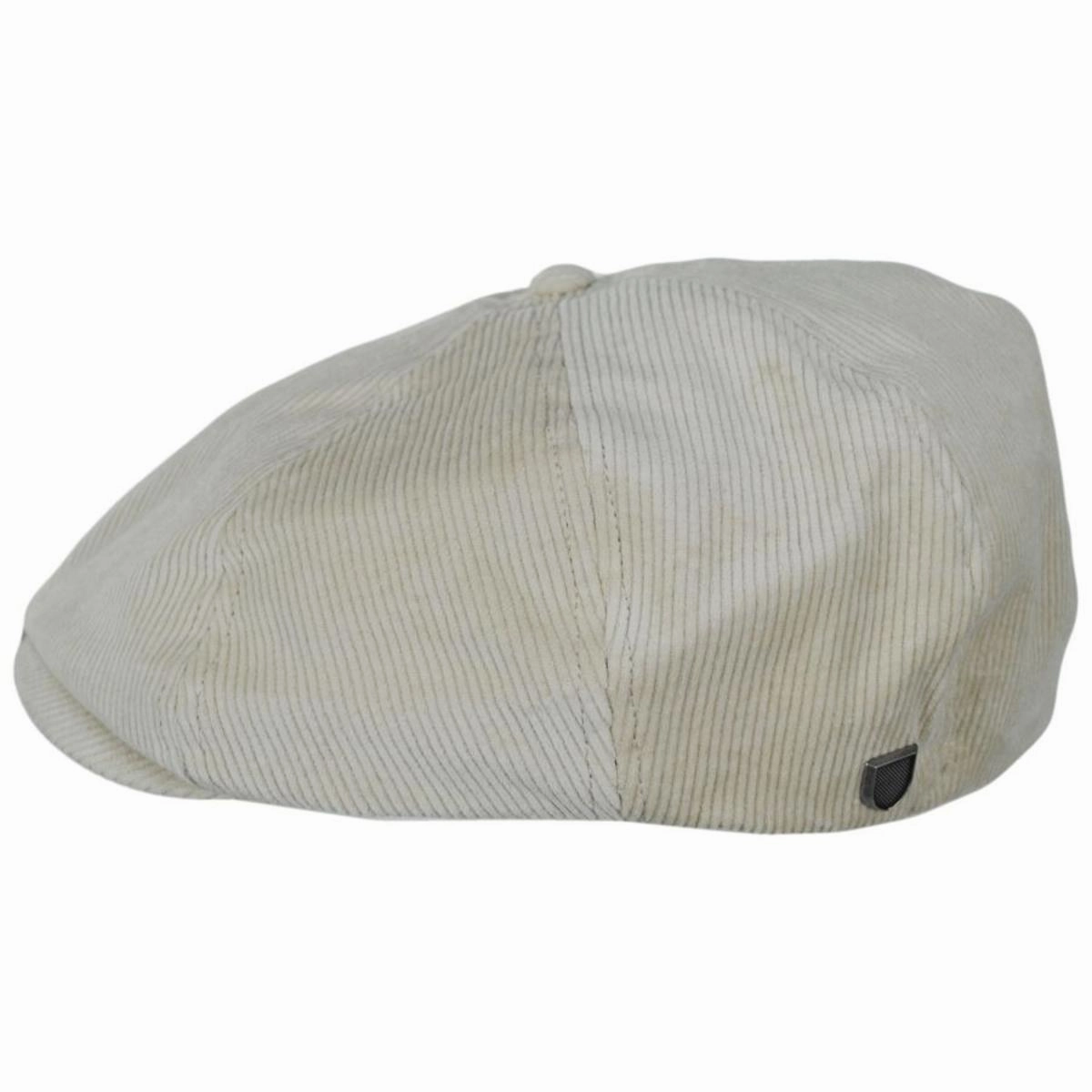 Brood Cotton Corduroy Newsboy Cap - White Cap