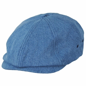 Brood Cotton Denim Lightweight Newsboy Cap