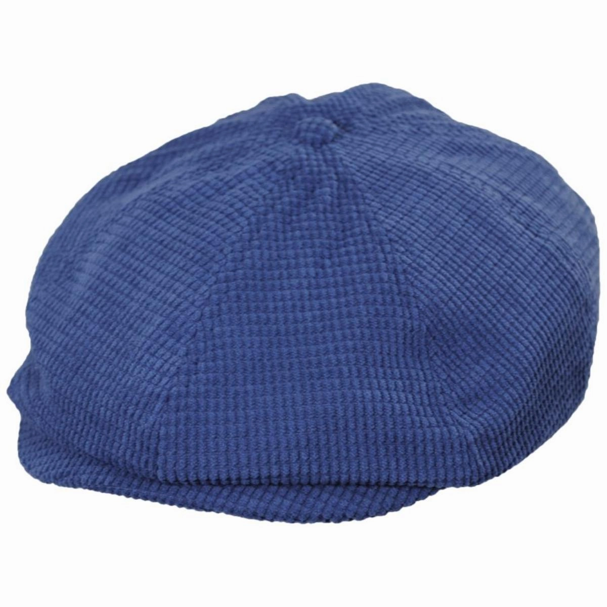 Brood Grid Corduroy Newsboy Cap - Pacific Blue