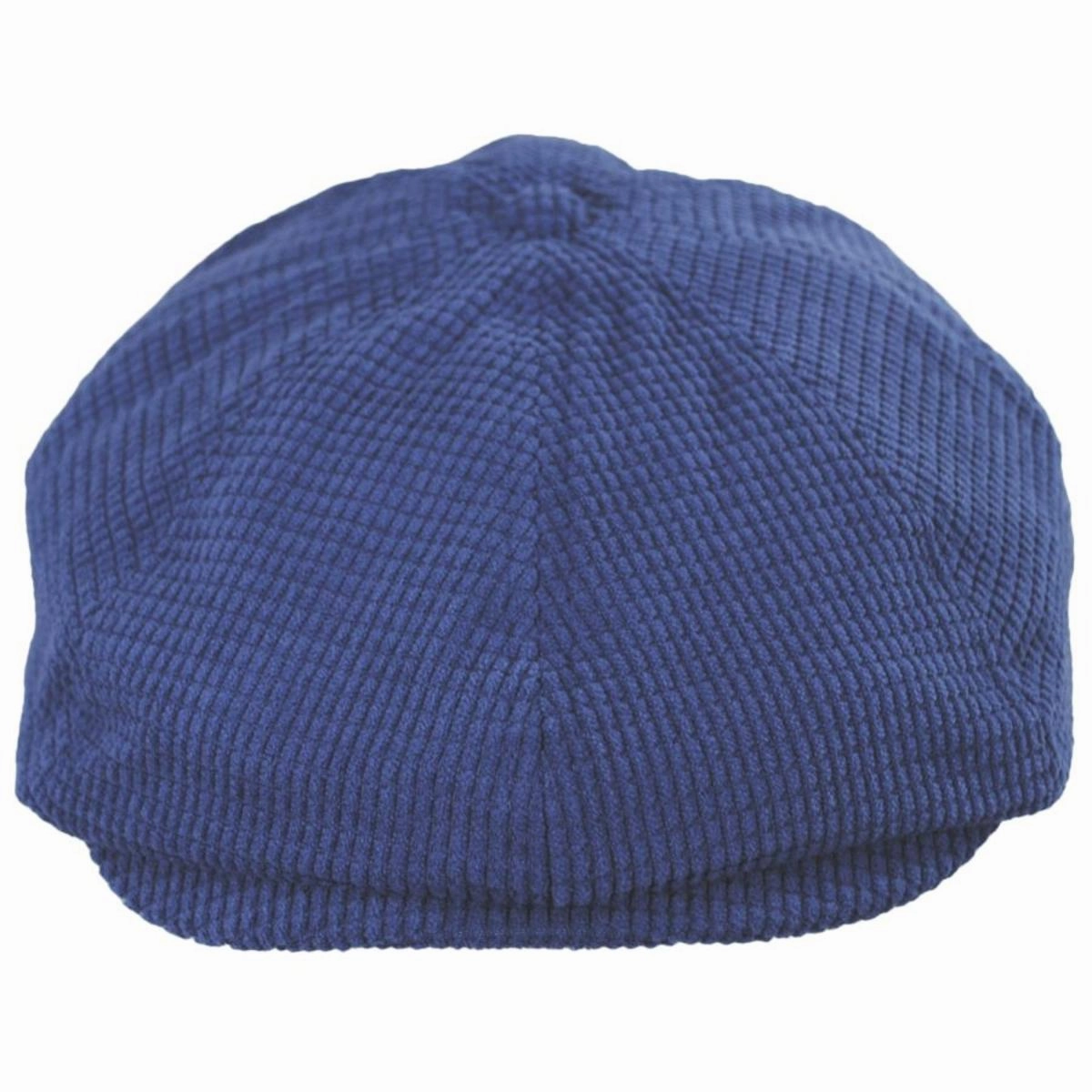 Brood Grid Corduroy Newsboy Cap - Pacific Blue