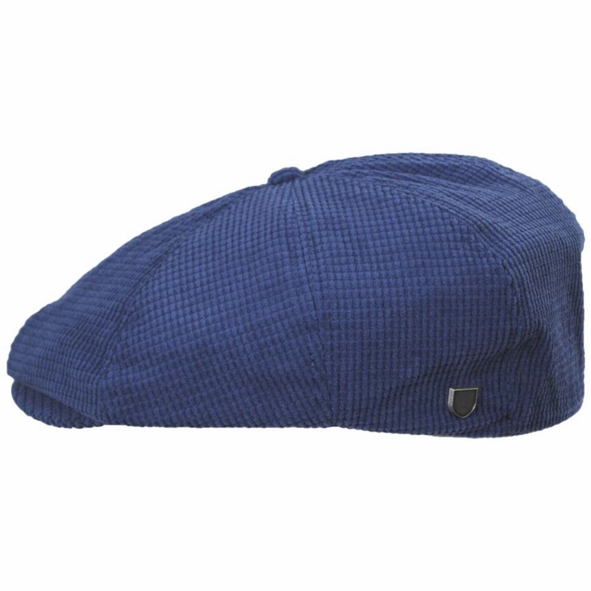 Brood Grid Corduroy Newsboy Cap - Pacific Blue