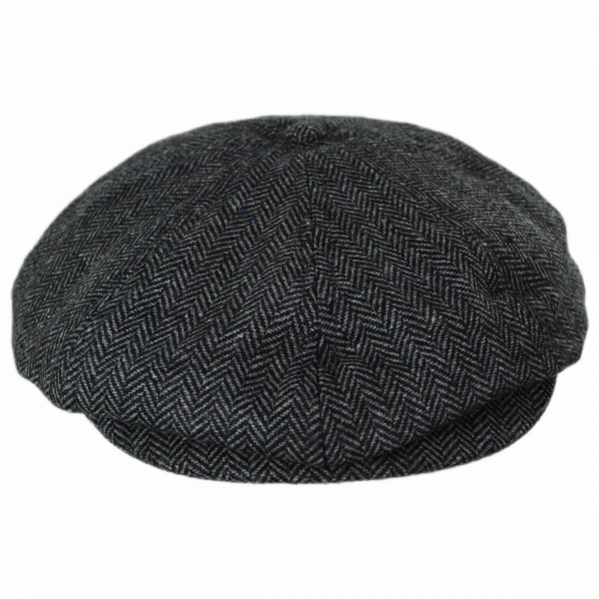 Brood Herringbone Wool Blend Newsboy Cap