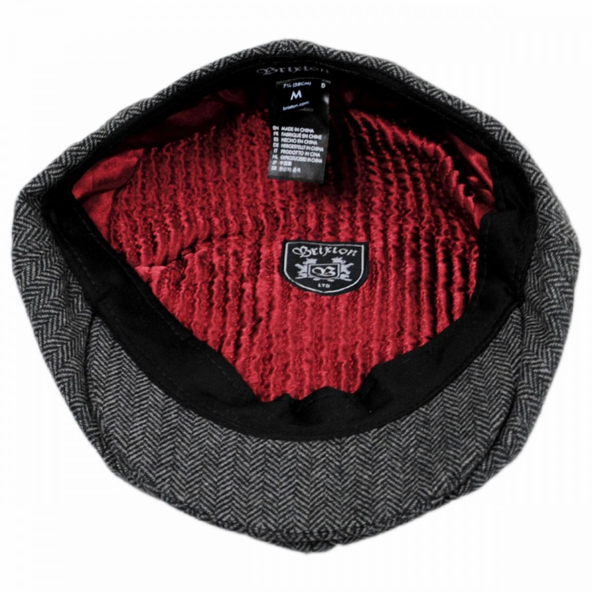 Brood Herringbone Wool Blend Newsboy Cap
