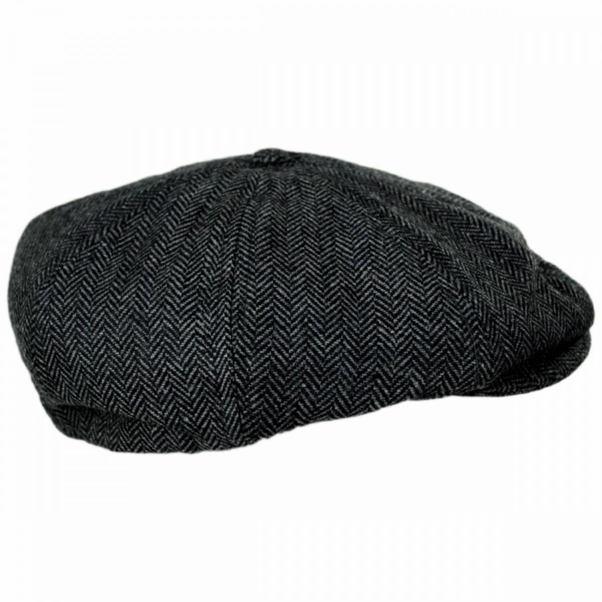 Brood Herringbone Wool Blend Newsboy Cap