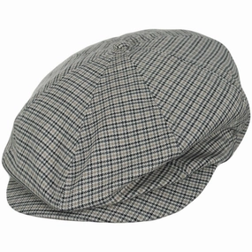 Brood Lightweight Houndstooth Plaid Newsboy Cap