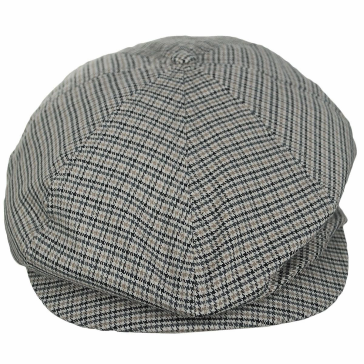 Brood Lightweight Houndstooth Plaid Newsboy Cap