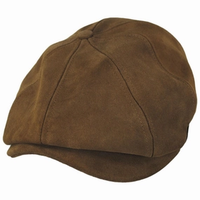 Brood Reserve Suede Leather Newsboy Cap