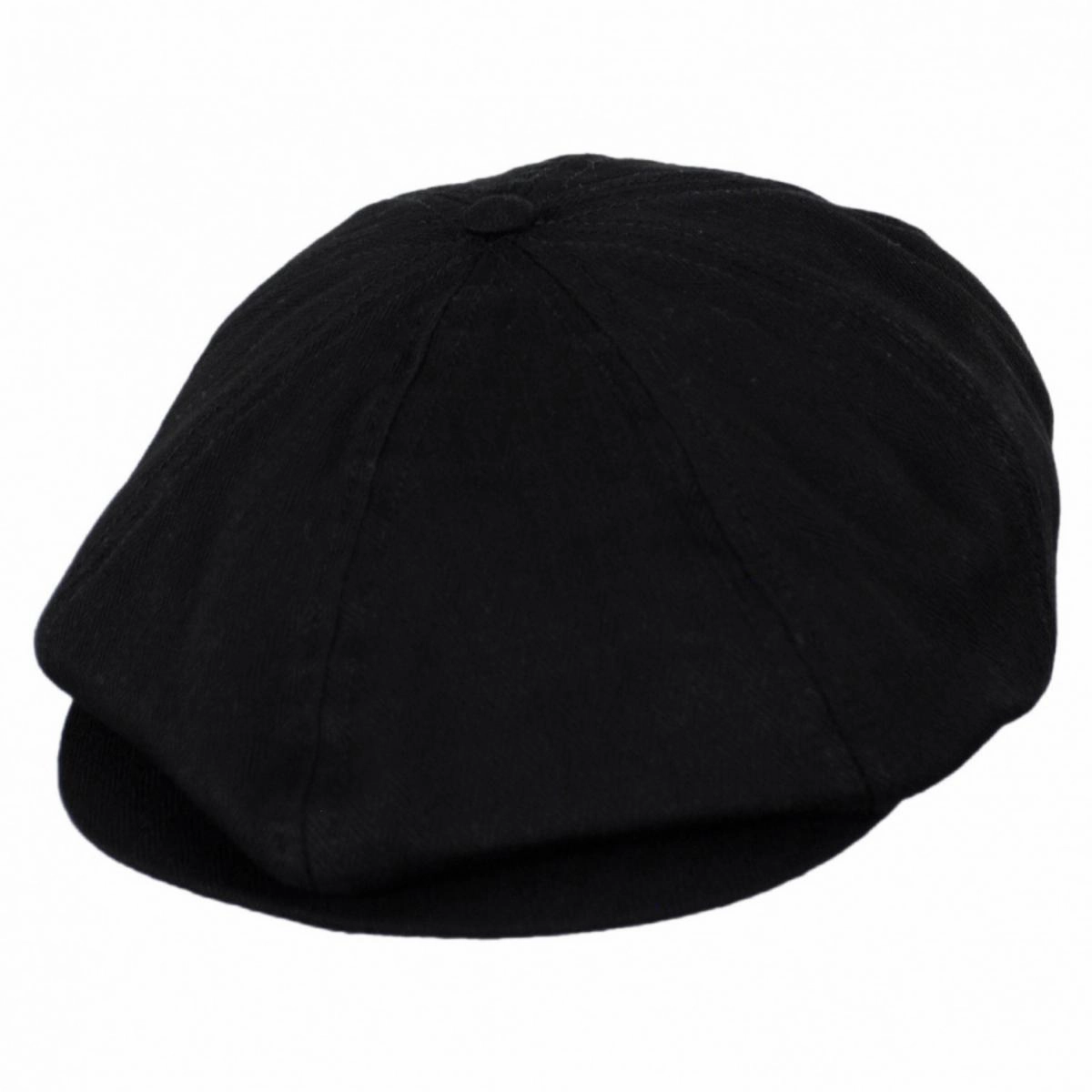 Brood Tonal Herringbone Cotton Newsboy Cap