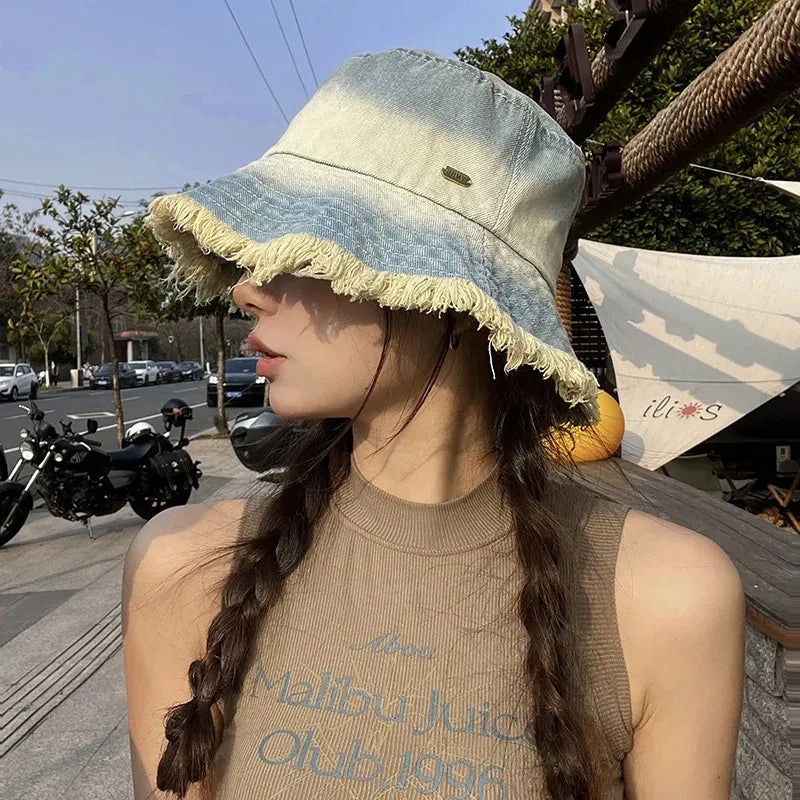 Brookland Faded Denim Bucket Hat