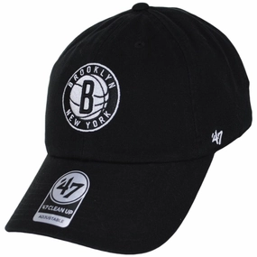 Brooklyn Nets NBA Clean Up Strapback Baseball Cap Dad Hat