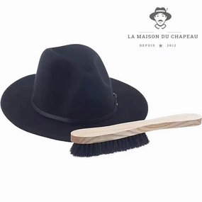 Brosse  Chapeau Bois Massif et Poils Naturels