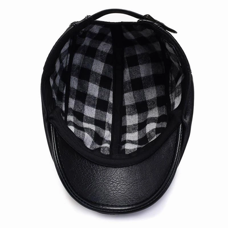 Bruk Vintage Leather Flat Cap