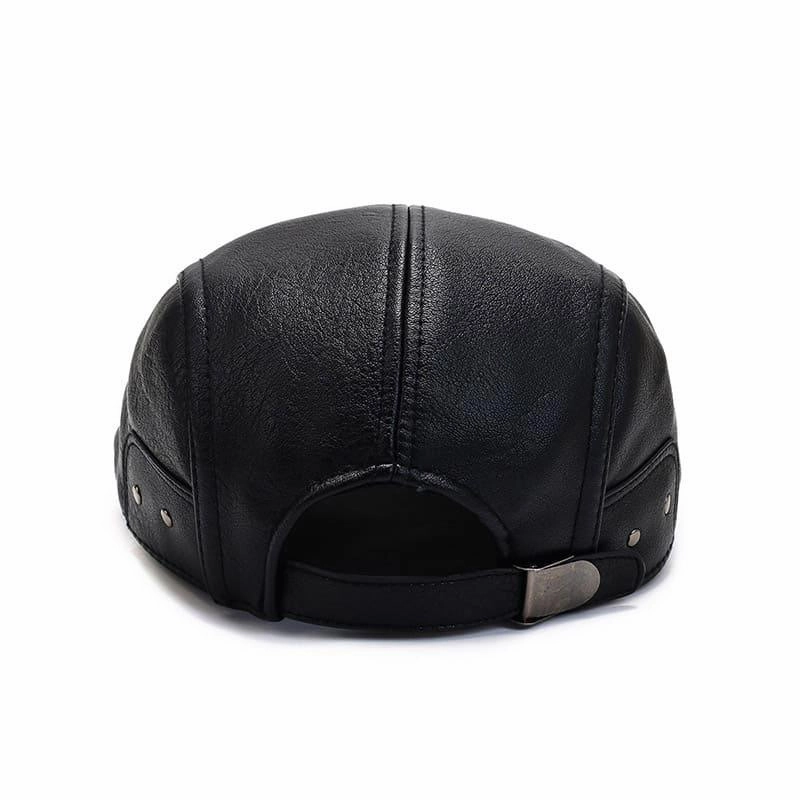 Bruk Vintage Leather Flat Cap
