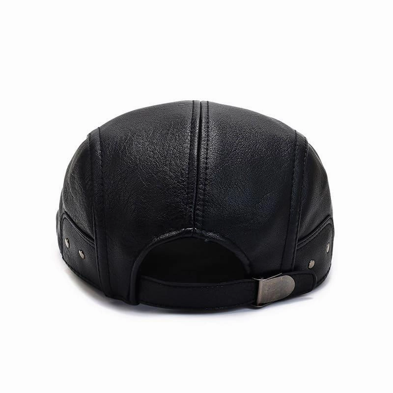 Bruk Vintage Leather Flat Cap