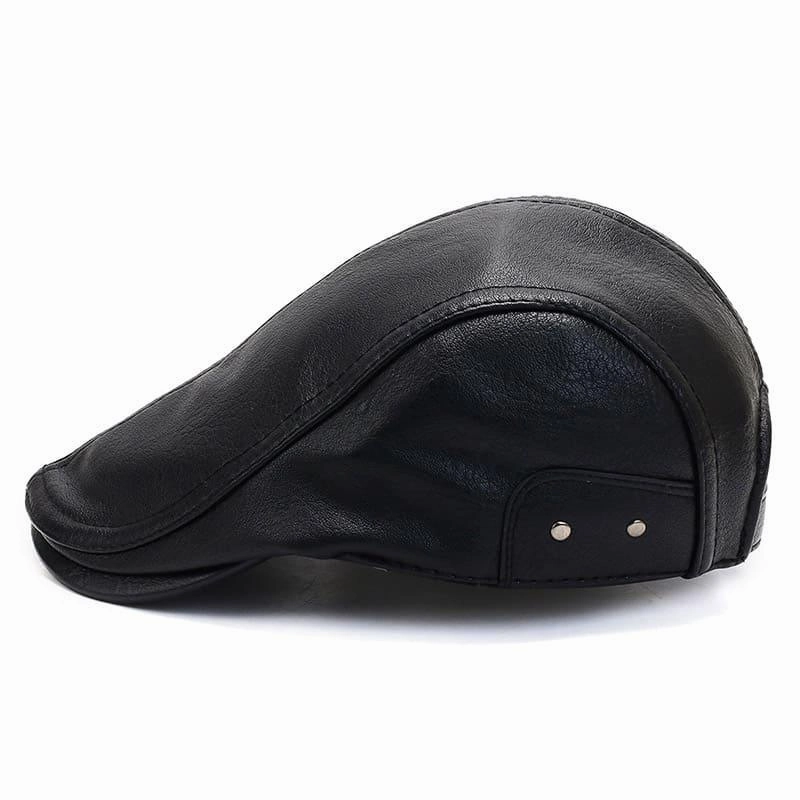Bruk Vintage Leather Flat Cap