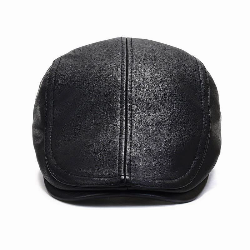 Bruk Vintage Leather Flat Cap