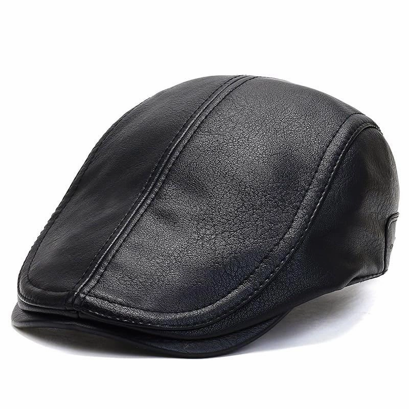 Bruk Vintage Leather Flat Cap
