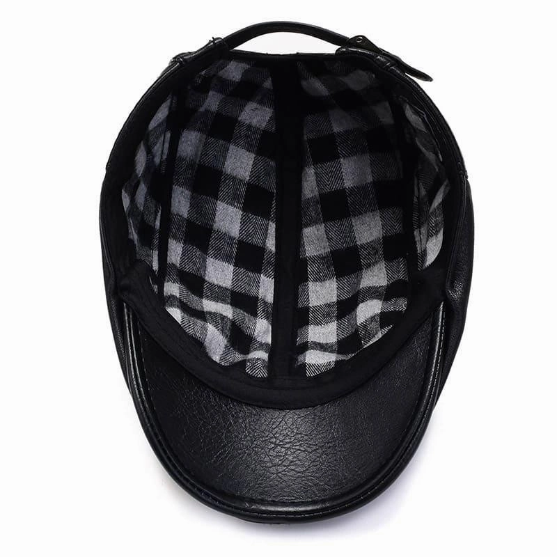 Bruk Vintage Leather Flat Cap