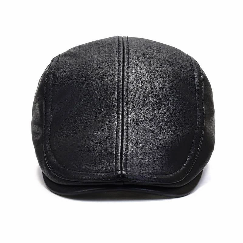 Bruk Vintage Leather Flat Cap