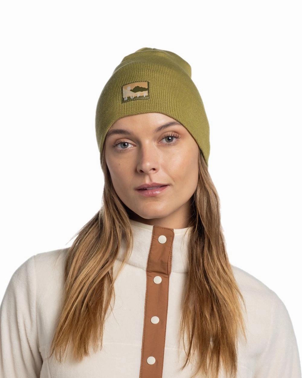 Buff Lilon Knitted Long Beanie