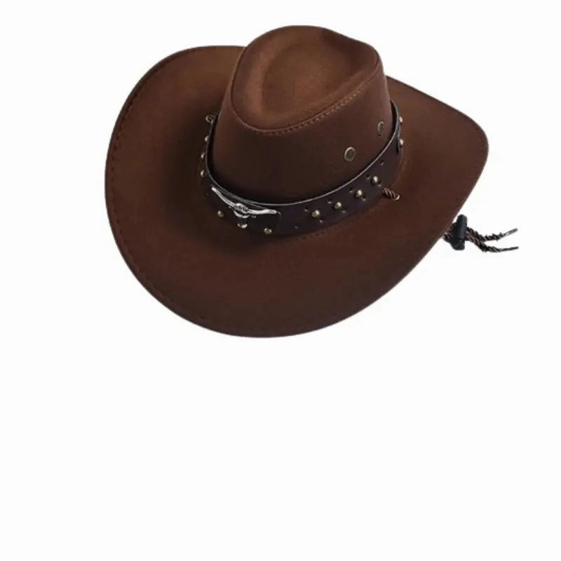 Bull Head Suede Cowboy Hat