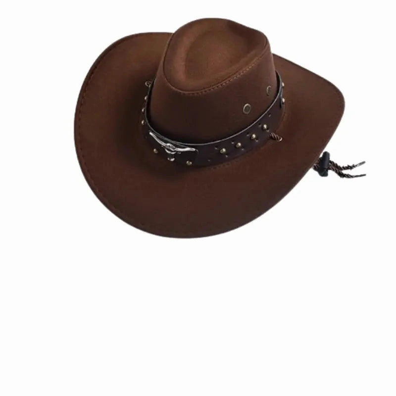 Bull Head Suede Cowboy Hat