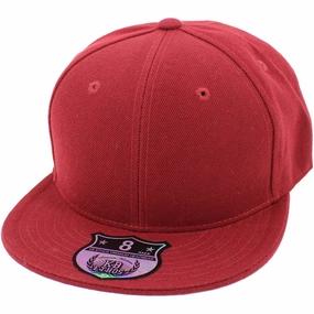 Burgundy - Structured and Fitted Baseball Cap