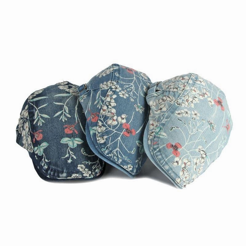 Butchart Flowers Cotton Flat Cap