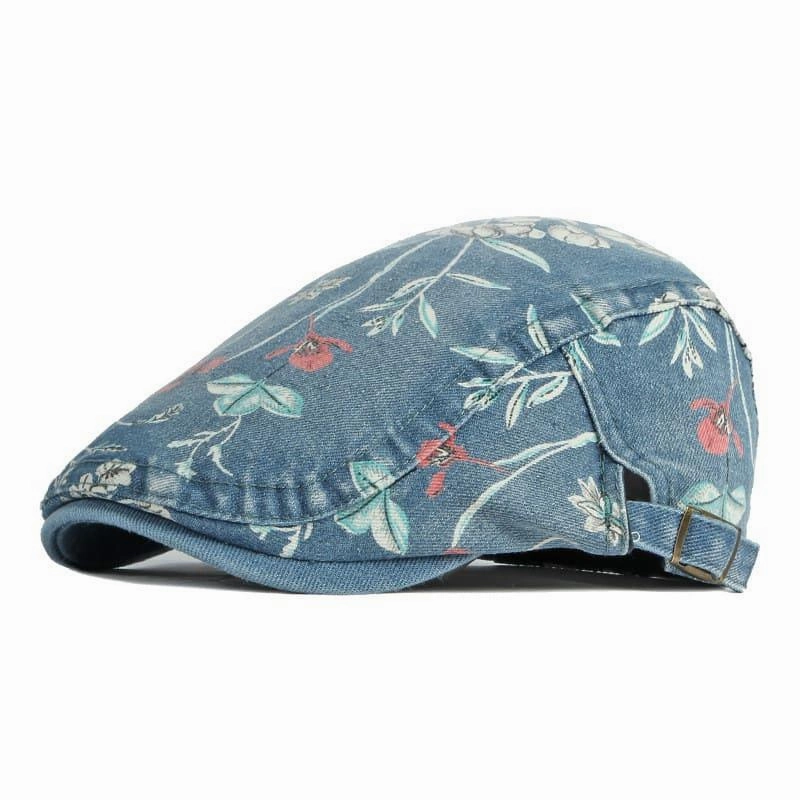 Butchart Flowers Cotton Flat Cap