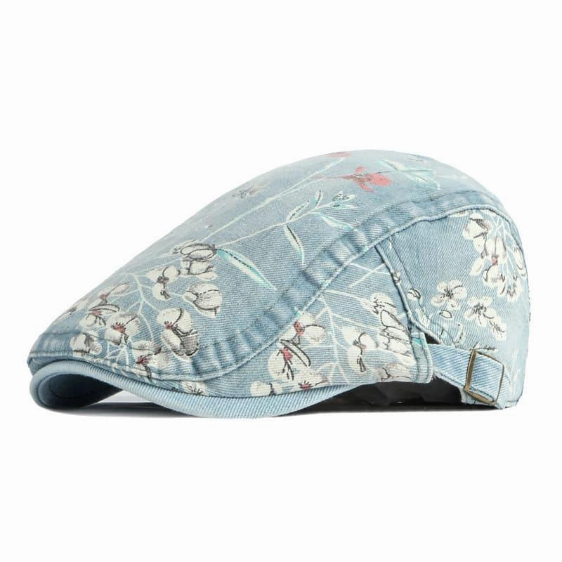 Butchart Flowers Cotton Flat Cap