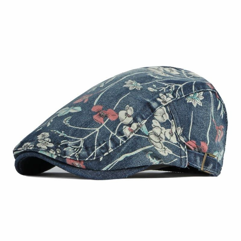 Butchart Flowers Cotton Flat Cap