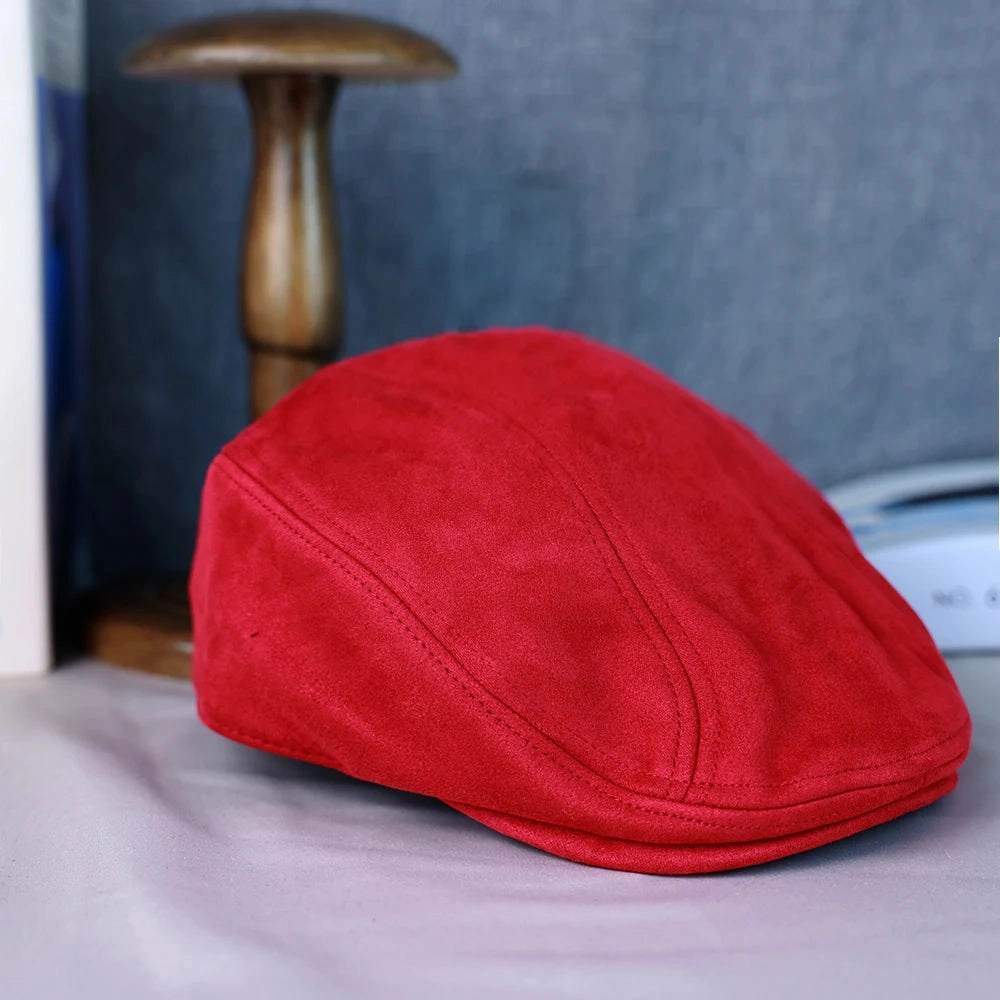Cabbie Winter Suede Flat Cap