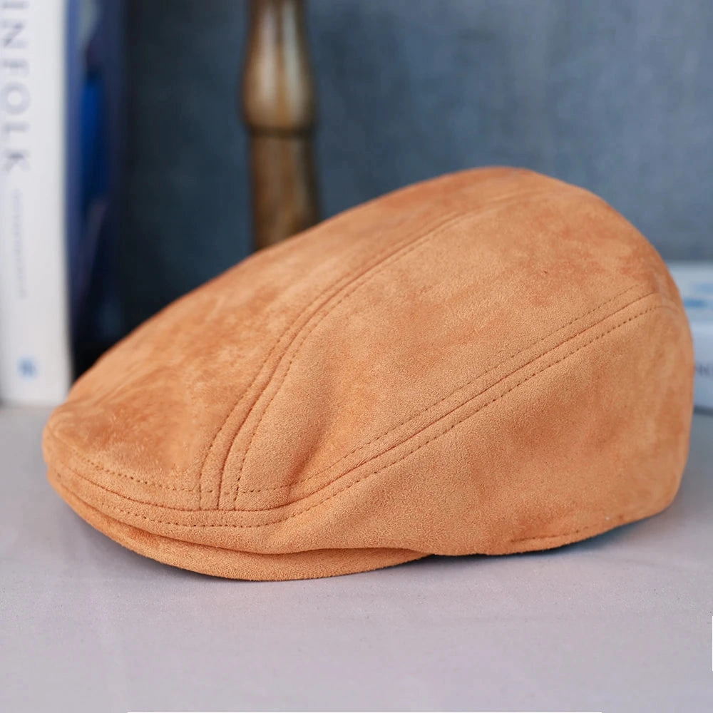 Cabbie Winter Suede Flat Cap