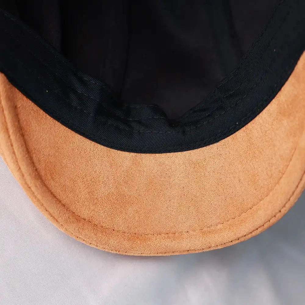 Cabbie Winter Suede Flat Cap