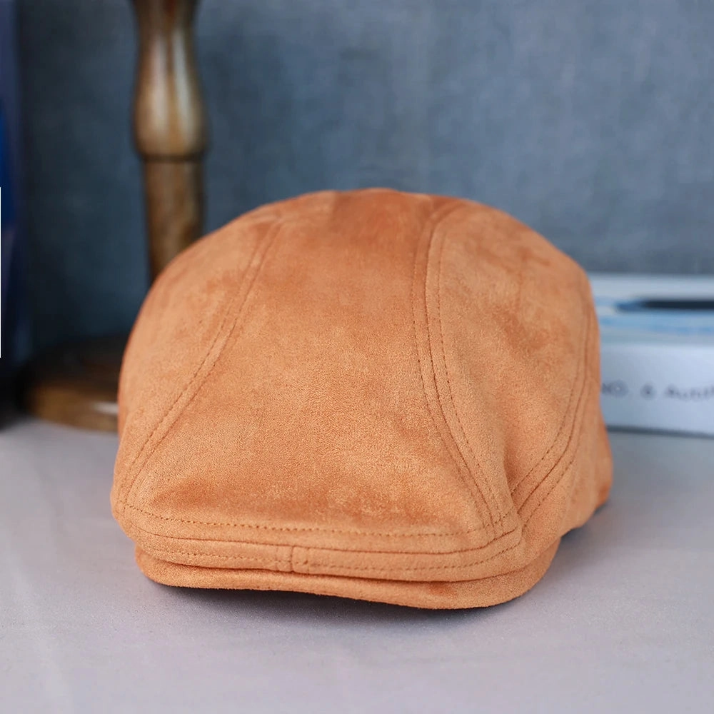 Cabbie Winter Suede Flat Cap