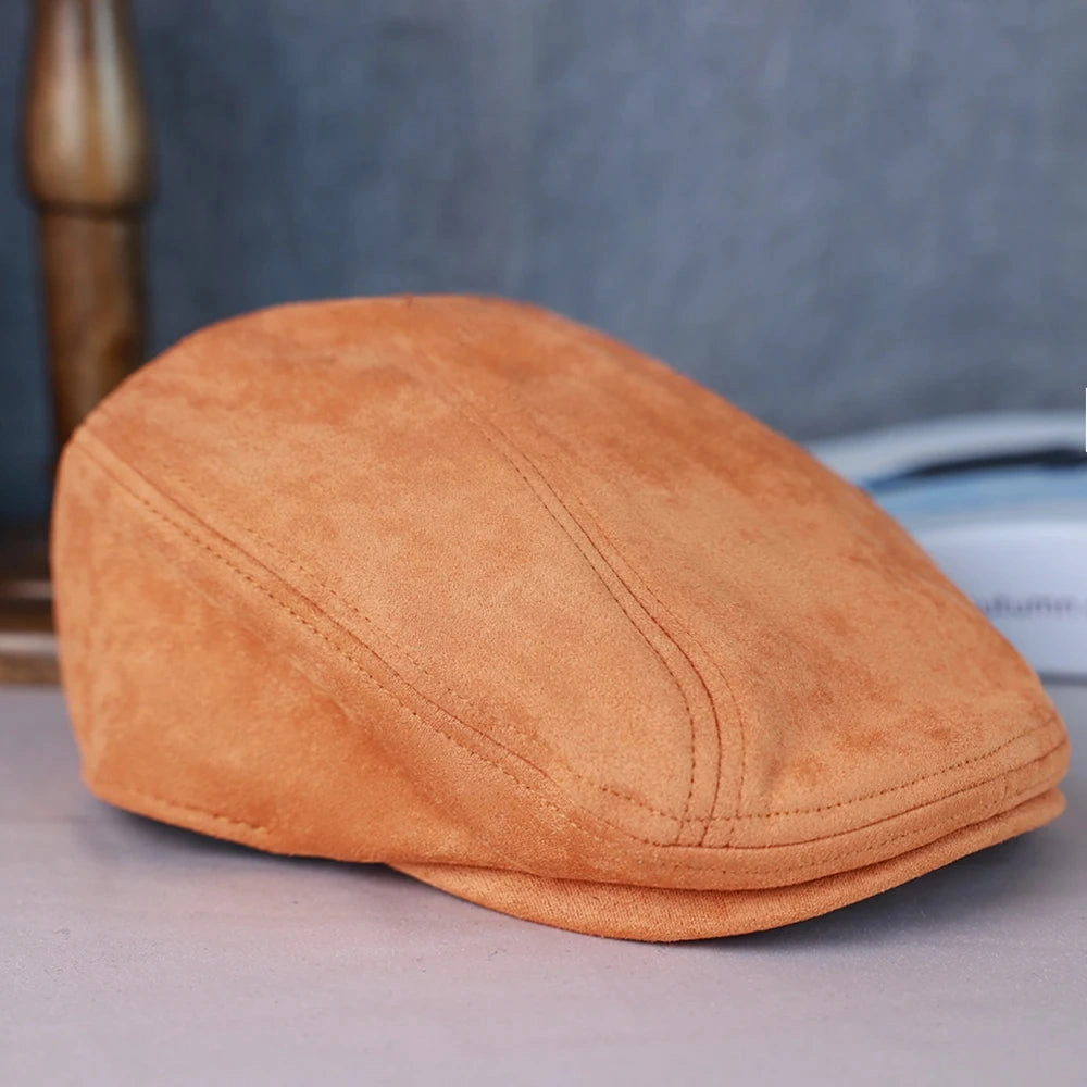 Cabbie Winter Suede Flat Cap