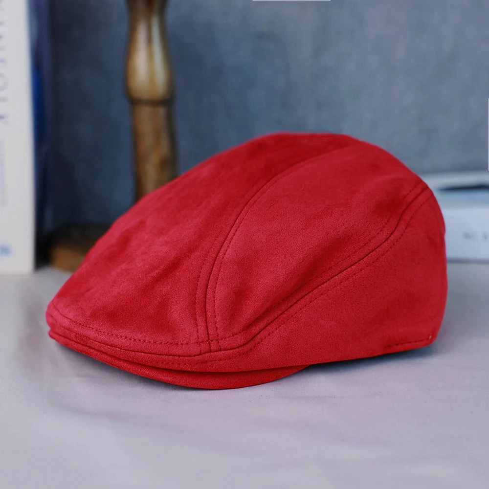 Cabbie Winter Suede Flat Cap