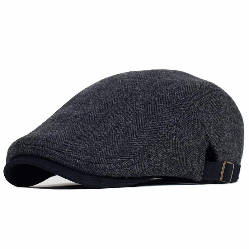 Cambridge Herringbone Wool Flat Cap