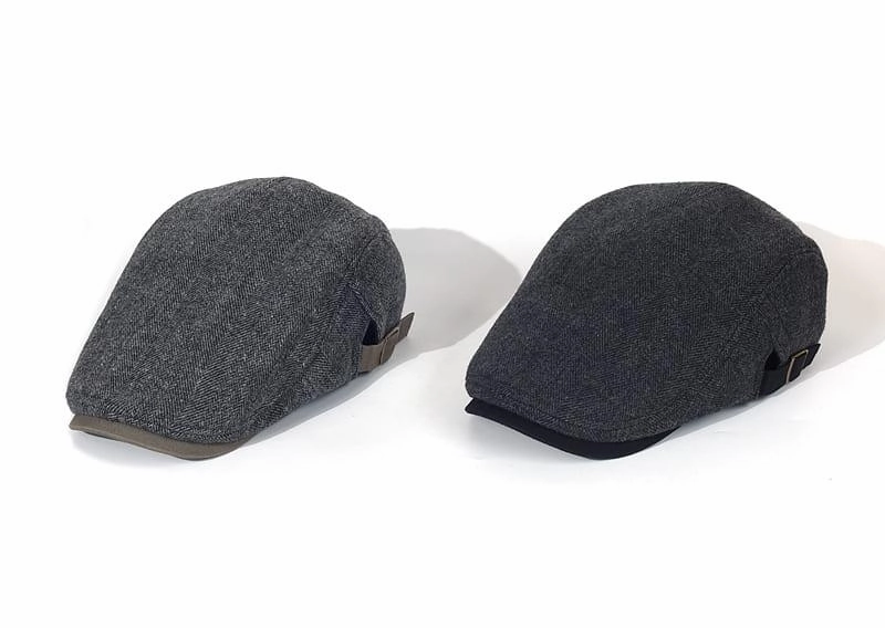 Cambridge Herringbone Wool Flat Cap