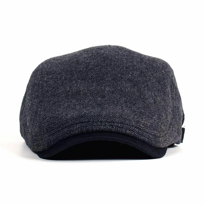 Cambridge Herringbone Wool Flat Cap