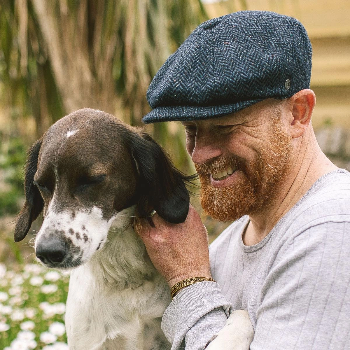 Cambridge Herringbone Wool Newsboy Cap